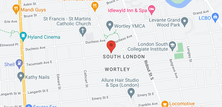 map of 221 WORTLEY ROAD